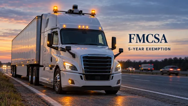 Driverless Trucks Win a Five-Year Exemption From Warning-Triangle Rules